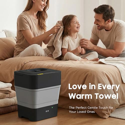 Foldable Towel Warmer,30L Hot Towel Warmers for Bathroom and SPA with 24H Timer,Large Auto Shut Off Towel Heater Bucket Fits Up to Oversized Towels,Bathrobes,Blankets,Fast Heating Towel Dryer for Home