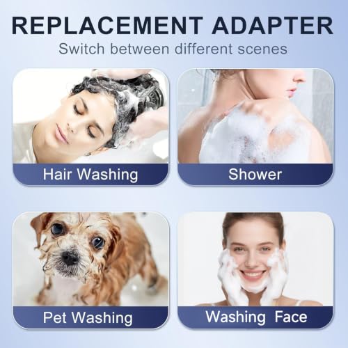 Shower Head Sink - Faucet Bathtub, Hose Sprayer Attachment with 9 Adapters, 79" Hose for Hair Washing, Pet Dog Rinse & Baby Bath, ON/OFF Extension for Tub Faucet, Utility Sink, Laundryroom, Garden | 79" Hose for Hair Washing, Pet Dog Rinse & Bath, ON/OFF