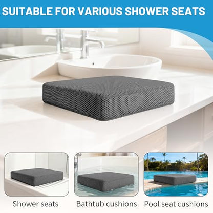 Shower Seat Cushion, Soft Chair Pad for Elderly Bathing，Easy to Clean & Quick Dry，Using 4D air Fiber Material，Suitable for Shower Seats, Poolside Rest, Dressing Room Seats