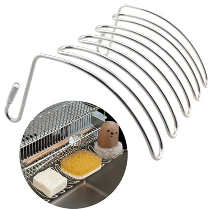 4.7 Inch Length 201 Stainless Steel Wall Mounted Dish Rack for Storing Cloths Sponges Soap Combs