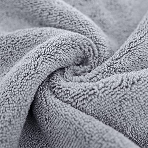 POLYTE Quick Dry Lint Free Microfiber Bath Sheet, 35 x 70 in, Pack of 2 (Gray) | 2 Pack, Oversize, Lint Free, Quick Dry - color: Gray
