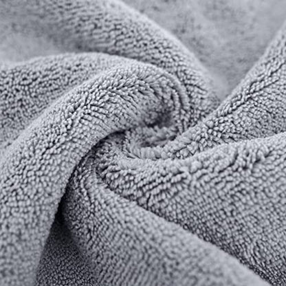 POLYTE 330 GSM Poly Blend Microfiber Quick Dry Bath Towel, 30x57 in, 4 Pack | Oversize, Lint Free, Lightweight, Body Towel - color: Gray