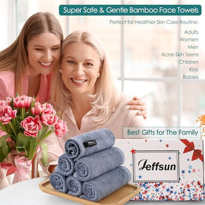Face Wash Cloths 12 Pack,Reusable Makeup Remover Towel,10''x10'',Slate Blue | 100% Viscose,Gently Washing Face for Sensitive Skin,Breathable,Easy Rinsed,Quick Dry,Face Cleansing,Daily Skincare Routine - color: Slate Blue, size: 10x10 Inch-12 Pack