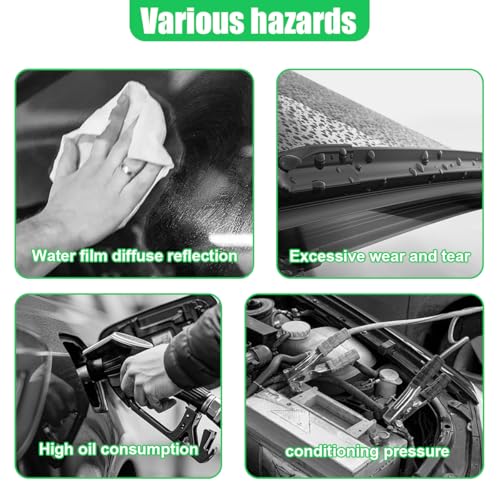 Silicone Car Water Blade Squeegee, Flexible Car Detailing Drying Blade, Streak-Free Auto Window Wiper Scraper for Windshield, Tinted Windows, Mirror & Shower Door, Safe for Ceramic Tile(1PC)