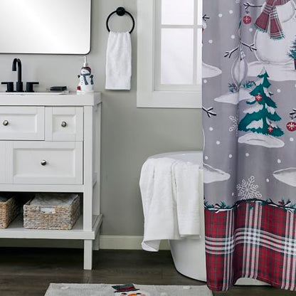 SKL Home Christmas/Winter Subtle Snowflakes Bath Towel, 100% Cotton, White | 550 GSM. Soft & absorbent. Textured jacquard pattern. Great for use in the bathroom, kitchen or bar & gifting. - color: Subtle Snowflakes, style: Bath Towel