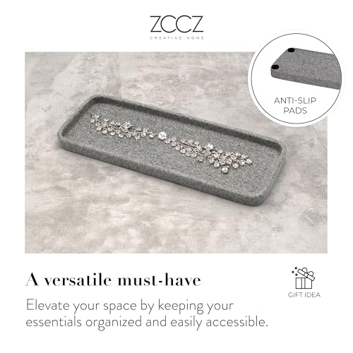 Bathroom Accessory Sets, 4 Pieces Bathroom Accessories Complete Set Vanity Countertop Accessory Set, Includes Lotion Dispenser Soap Pump, Tumbler, Toothbrush Holder and Tray (Grey) - color: Gray