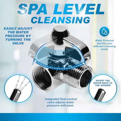 Cleanstream Shower Enema Set with 6 Ft Hose, 4 Silicone & Aluminum Tips - color: Cleanstream Premium Shower Enema Set