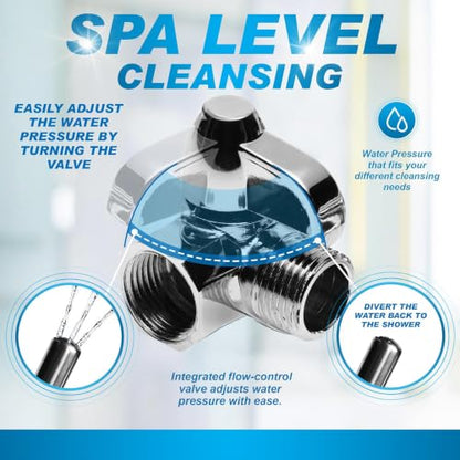 Cleanstream Shower Enema Set with 6 Ft Hose, 4 Silicone & Aluminum Tips - color: Cleanstream Premium Shower Enema Set
