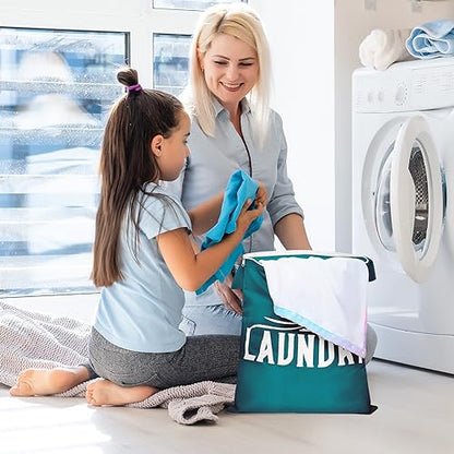 2 Pcs Large Travel Laundry Bag Washable Waterproof Wet Bag Dirty Clothes Bag Swimsuit Workout Bag for Gym Clothes Laundry Wet Clothes Swimming Pool Yoga College Dorm (Blue+Grey) - color: Blue+Grey