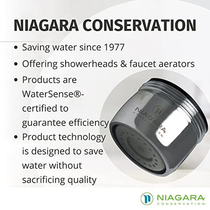 Niagara Conservation - N3210B-PC-T 1.0 GPM Dual Thread Pressure Compensated Bubble Spray California Compliant Faucet Aerators, 6 Pack - Standard Chrome Sink Faucet Aerator with Low Flow Rate - color: Chrome, style: 1.0 GPM (Bubble)