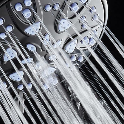 AquaDance Antimicrobial – Anti-Clog High-Pressure 6-Setting Shower Head with Microban Nozzle Protection from Growth of Mold, Mildew & Bacteria for Stronger Shower! 4" Sunset Blue - color: Matte Black / Sunset Blue Jets, style: 2.5 Gallons Per Minute