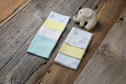 Deyzi Washcloths, 100% Cotton Ultra Soft Absorbent Wipes, Newborn Face Towel, Pack of 7, Reusable Quick Dry Baby Wipes for Sensitive Skin, 7 x 7 inches (Multi Color), Uni10
