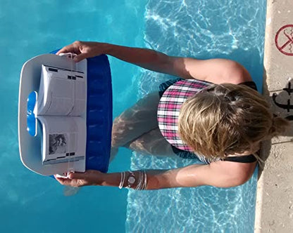 Floating Book/Tablet Caddy for Bath, Pool, and Hot Tub (Blue)
