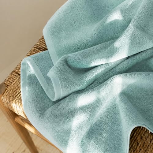SALBAKOS 100% Turkish Cotton Bath Sheet 40x80 inch (1-Piece Seafoam Green) | Extra Large Jumbo Oversized Bathroom and Beach Towel, Super Soft Highly Absorbent Thick Premium Hotel Quality, Made in Turkey - color: Seafoam Green, size: Jumbo Bath Sheet
