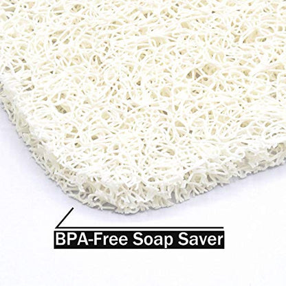 Bar Soap Dish Holder for Shower Bathroom Stainless Steel Rust Proof Self Draining with White Soap Saver Pad - color: White-rectangular 1p