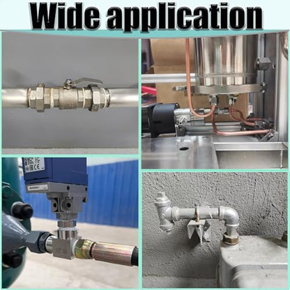 1/2" NPT Male to 1/4" NPT Female Hex Bushing Reducer, 304 Stainless Steel NPT Reducing Adapter Pipe Fitting, Heavy Duty Pipe Hex Bushing for Reducing Pipe (1/2” MNPT x 1/4” FNPT)