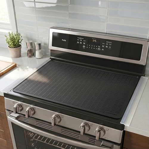 Silicone Stove Gap Covers with Stainless Steel, Oven Gap Filler Seals Gaps Between Stovetop and Counter, Stove Gap Guards Range Trim Kit, Easy to Clean Stove Gap Guard (Clear 2 Pack,25") - color: Clear, size: 25 inches