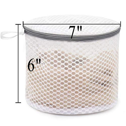 Muchfun 3Pcs Bra Wash Bags, Honeycomb Mesh Laundry Bags for Delicates | Lingerie, Intimates and Underwear 7 x 7 x 6 Inches - size: 3 Bra Bags