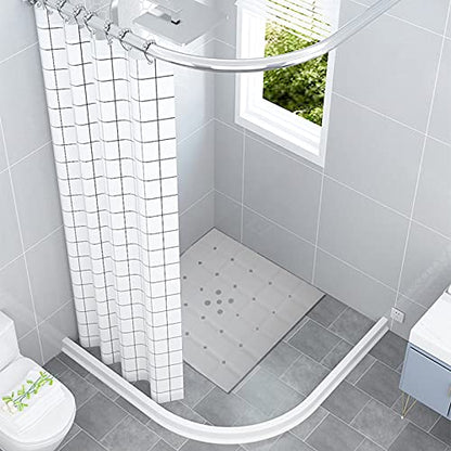 Webos Shower Mat for Textured Surface：Silicone Non Slip Shower Mat Without Suction Cups Foldable - Square Bath Mat for Reglazed Tub Textured Shower Floor (Grey, 21x21 Inches) - color: Gray