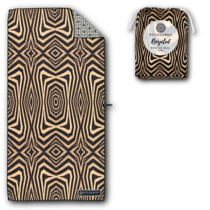 Microfiber Beach Towel - Quick Dry, Sand Free and Oversized 71x35 | Super absorbent, lightweight, swimming, gym, extra large, pool, cruise, camping, yoga, travel, compact, carry bag, vacation - color: Kenya