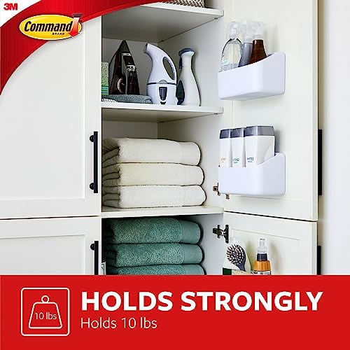 Command Organizing Caddy, 1 Caddy, 4 Large Strips | Command Strips Wall caddy, Tool Free Adhesive Organizer For Cleaning Supplies, Closets, Pantry, Home, And Office