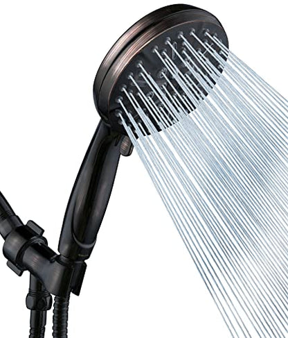 ORB High Pressure Shower Head with Handheld - Multifunctional High Flow Rain Showerhead with Extra 60" Long Hose and Adjustable Overhead Holder - Es la mejor regaderas para ducha (Oil Rubbed Bronze) - color: Oil Rubbed Bronze, style: 5 Modes