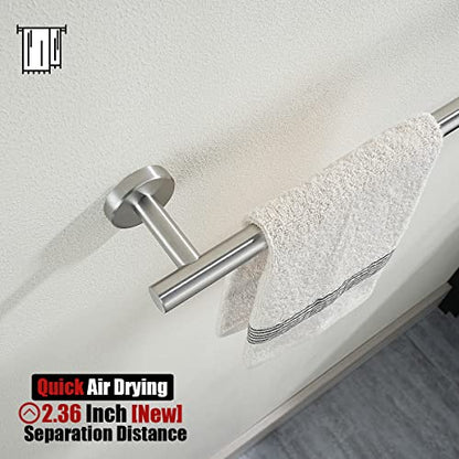 JQK Hand Towel Bar, 12 Inch 304 Stainless Steel Thicken 0.8mm Towel Rack, Bathroom Towel Holder Brushed Finished Wall Mount, Useable Length 9 Inch TB110L9-BN - color: Brushed, size: 12 Inch