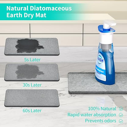 HapiRm Toothbrush Holders for Bathroom - 5 Partitions Bathroom Counter Organizer with Instant Drying Stone, Stainless Steel Countertop Storage Electric Toothbrush Toothpaste Holder - Brushed Nickel - color: Brushed Nickel