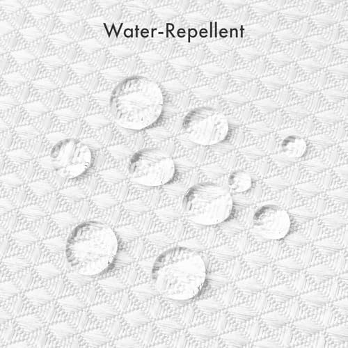 AmazerBath Stall Shower Curtain 54x72 Inches, White Shower Curtain Waffle Textured, Small Shower Curtain 54 Inches Wide, Fabric Bathroom Curtains Heavy Duty 240GSM, 9 Rustproof Metal Grommets - color: White, size: 54"W x 72"L (Pack of 1)