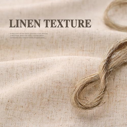 Farmhouse Shower Curtain Ruffle Linen Beige 72" W x 84" L | Linen Fabric, Farmhouse Boho, Bottom Ruffle, Rustic, Country, Natural Look, Washable, Shower Curtain for Bathroom Bathtub - color: Beige, size: 72"W x 84"L