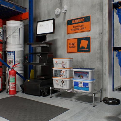 14" Deep x 36" Wide x 8" Height 1-Tier Wire Shelving Kit | NSF Commercial Storage Rack Unit - size: 14" Deep x 36" Wide