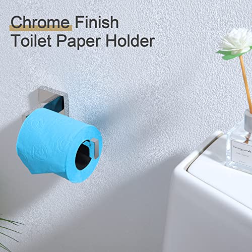 KOKOSIRI Toilet Paper Holder Chrome Toilet Roll Holder for Bathroom Kitchen Washroom T-304 Polished Stainless Steel Wall Mounted, 2 Pack, B2003CH-P2 - color: Polished Chrome, size: Without Shelf(2 Pack)