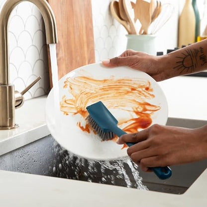 Full Circle Clean Ocean Dish Brush, Comfortable Grip, Sustainably Made 100% From Recycled Ghost Fishing Nets, Safe for Nonstick - size: Dish Brush