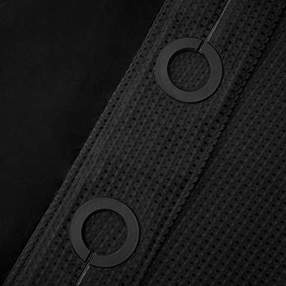 RiverDream Heavyweight Waffle No Hook Shower Curtain with Liner,Black,36x74 | Dotted Waffle,Snap-in Liner,Heavy Duty,Quick Dry,Mesh Top Window,With Bottom Magnets,Hotel-Grade,Washable,Small Stall Size - color: Black, size: 36"W x 74"L (Pack of 1)