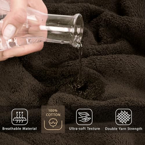 Cotton Paradise 100% Cotton Turkish Towel Set, Soft Absorbent Quick Dry, 2 Piece 35x70 Bath Sheet Set, Chocolate Brown - color: Chocolate Brown, size: 35"x70"