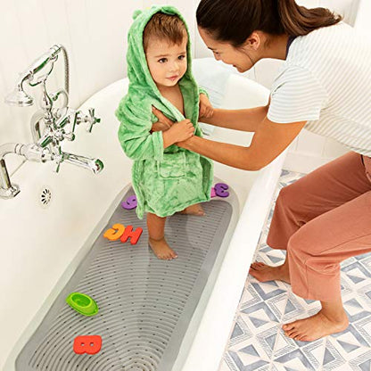 Munchkin Soft Spot Baby Bath Mat for Tub, Cushioned Bathtub Mat for Toddlers and Kids, 36"x17", Grey - style: Bath Mat