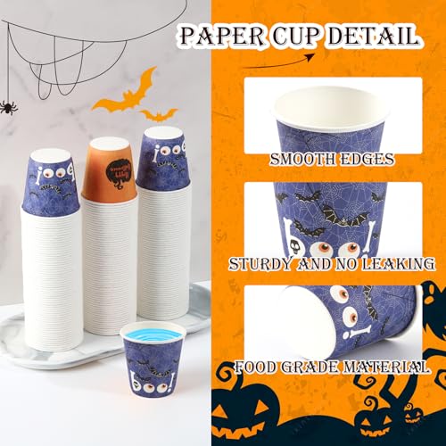 Tamone 300 Pack Halloween Cups 3 oz Bathroom Cups, 3 oz Paper Cups, Mouthwash Cups, Disposable Paper Cups 3oz Purple for Party, Picnic, BBQ, Travel, Home and Event - color: Purple