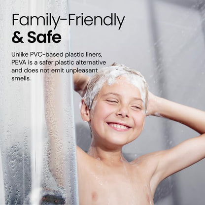 LiBa Shower Curtain PEVA 8G, 72x78 Inch Waterproof Clear | Non-Toxic shower liner, waterproof plastic shower curtain, rust-proof grommets, weighted magnets, bathroom accessories - color: 8g Peva - Clear, size: 72"W x 78"L (Pack of 1)
