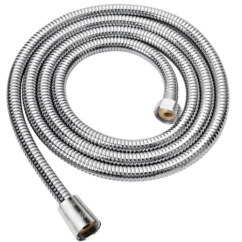 79-Inch Stainless Steel Shower Hose, FSDIYU Extension Replacement Hoses | Extra Long Flexible Anti-Kink Handheld Shower Head Hose with Universal G1/2 Insert for Pet Bathing, RV Cleaning, Bidet Hoses
