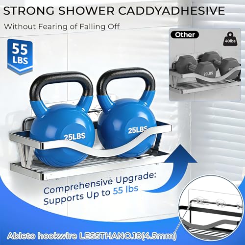 Shower Caddy Adhesive Replacement Hooks, Strong Waterproof Strips, No Drilling for Bathroom Shelves, Kitchen Racks, and Soap Holders (Transparent-14 Pack) - color: Transparent-14 Pack