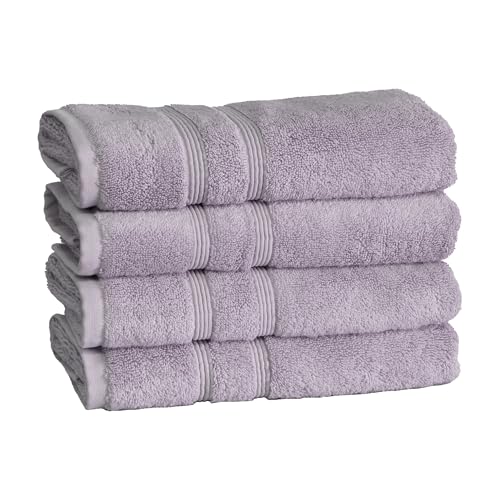 Mosobam Turkish Hand Towels, 4 Pack, 16 x 30 in, 700 GSM, Lavender Aura | 4 hand towels, 16 x 30 in, woven in Turkey, 700 GSM, 50% viscose made from bamboo and 50% Aegean Turkish cotton, plush - color: Lavender Aura, size: Hand Towels, Set of 4
