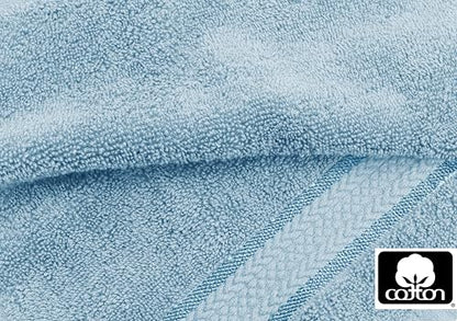 COTTON CRAFT Ultra Soft 6 Piece Towel Set - 100% Cotton Towels - Light Blue | Absorbent 580 GSM Quick Dry Everyday Premium Luxurious Bathroom Towels - 2 Large Bath Towels, 2 Hand Towels, 2 Washcloths - color: Light Blue