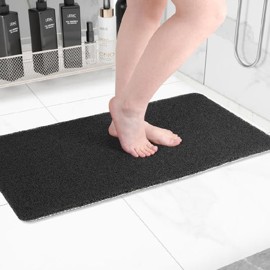 Hargiis Non-Slip Bathtub Mat, Anti Slip Shower Mat, Fast Drying Bathtub Mats, Foot Scrubber Mat, Anti Slip Mat for Tub, Floor, Bathroom, Kitchen, Home, Hotel (Black 40"×28") - color: Black, size: 40" x 28" (Rectangular)