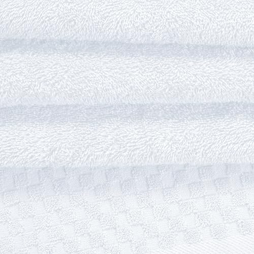 MyOwn Ultra Soft 3 Pack Cotton Towel Set, Contains a Bath Towels 28x55 inch, a Hand Towels 16x24 inch & a Wash Coths 12x12 inch, Ideal Everyday use, Compact & Lightweight - White - color: White, size: 3 Pack Set
