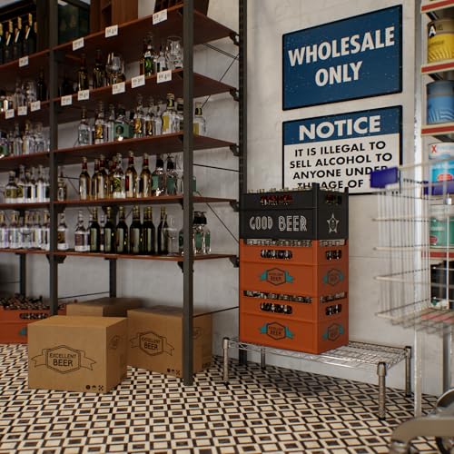 14" Deep x 30" Wide x 8" Height 1-Tier Wire Shelving Kit | NSF Commercial Storage Rack Unit - size: 14" Deep x 30" Wide