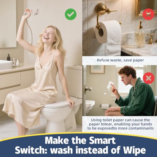 Handheld Bidet Sprayer for Toilet - Bidets for Existing Toilets Adjustable Water Pressure with Bidet Hose for Feminine Wash, Stainless Steel Muslim Shower Jet Spray for Toilet - style: 1 Pack