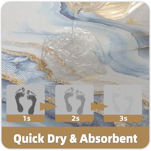 Color&Geometry Beach Bathroom Rugs,Ocean Bath Mat,Coastal Bathroom Rug - color: Costal, size: 24"x43"