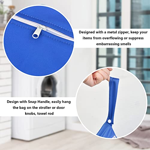 2 Pcs Large Travel Laundry Bag - Waterproof Wet Dry Washable for Dirty Clothes, Bathing Suit, Workout, Gym, Swimming, Yoga - color: Black+Blue
