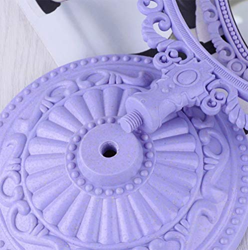 AKOAK Heart-Shaped Cosmetic Mirror, Purple | Plastic, Double-Sided, Rotatable, Lightweight - color: Purple