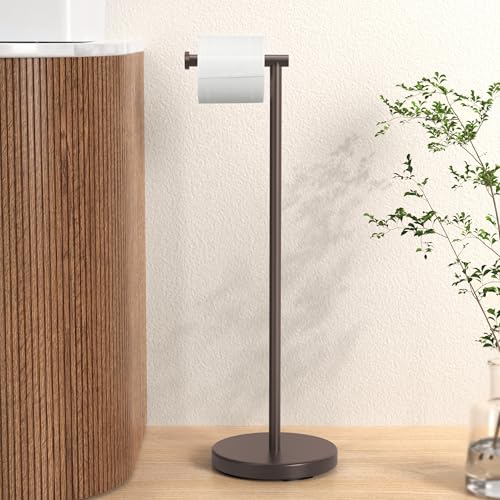 KES Bronze Toilet Paper Holder Stand, 26" H Free Standing, Heavy Base | 304 Stainless Steel, Cement-Filled Base, Anti-Slip Pad, Fits All Roll Sizes, 1-Min Assembly, No Drill - color: Bronze, size: 26" H
